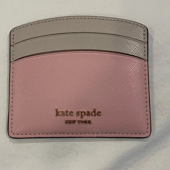 Kate Spade Pink and Cream Card Holder - Picture 1 of 4